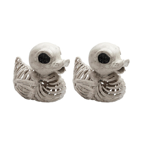 2PCS Duck Skeleton Plastic Bones Halloween Decorations Spooky Graveyard Decor