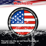 2.75" Flexible PVC Rhinestone Cup Coasters Patriotic Decoration For Men Women