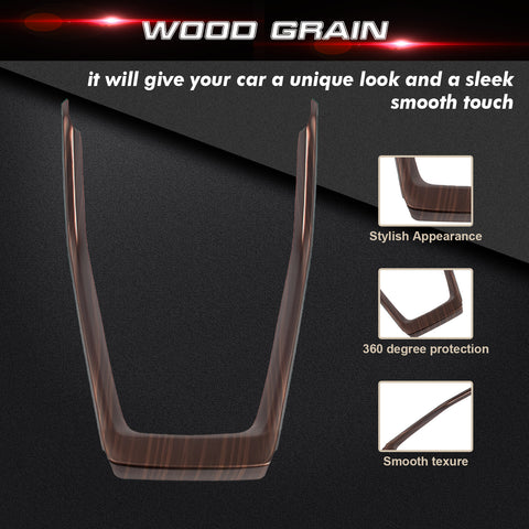 Wood Grain Center Console Gear Shift Cover Trim For Toyota RAV4 2019-2024