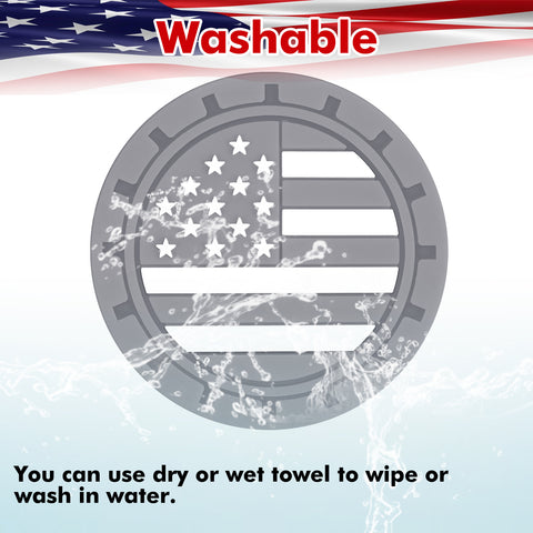 2.75 Inches USA Flag Style Anti Slip Drink Cup Holder Insert Mat Universal Fit