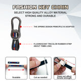 x xotic tech Heavy Zinc Alloy Key Fob Cover Compatible with BMW IX I5 X5 X6 X7 IX I7 5 7 Series 740i 760i 2023-2026, Full Protect Remote Metal Keys Holder Keychain with Carbon Fiber Pattern