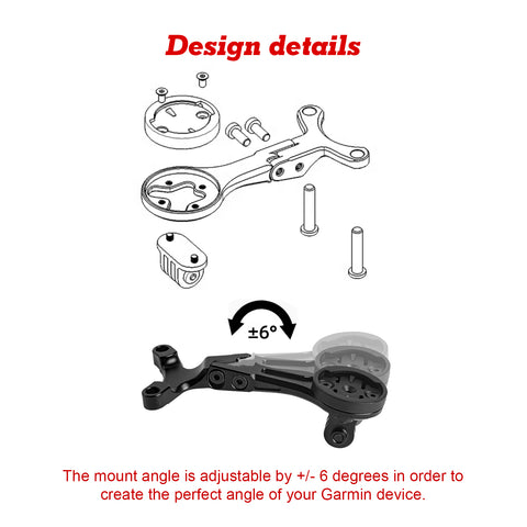 Computer Mount Holder Compatible with Cannondale SystemSix Knot, Compatible with Garmin Edge 1030/ 1040 or Wahoo (Aluminum Alloy)