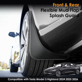Mud Flaps Splash Guards Fender Accessories For Tesla Model 3 Highland 2024-2026