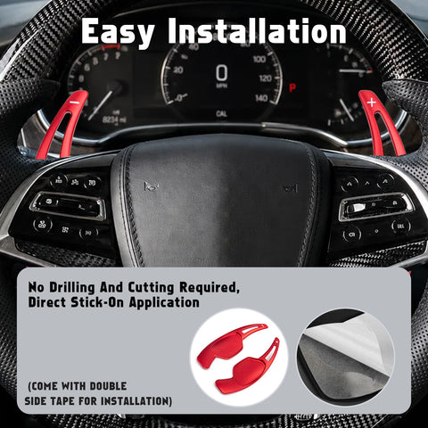 Aluminum Paddle Shifter Extension Decoration Cover For Cadillac XTS 2013-2019