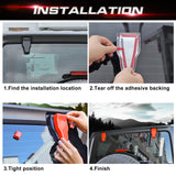 x xotic tech Rear Tail Door Window Hinge Rain Wiper Nozzle Cover Trim Compatible with Jeep Wrangler JL JLU 2018-up Exterior Accessories Decoration(3Pcs, Red)