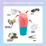 ABS Diamond Design Mini Rubbish Bins Waste Storage Trash Can Auto Accessories