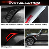 x xotic tech Wheel Eyebrow Side Air Conditioning Vent Cover Trim Compatible with Jeep Wrangler JL JLU 2018-up & Gladiator JT 2020-up (2Pcs)