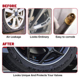 x xotic tech // Slash Tire Valve Stem Cover Caps Compatible with Dodge Challenger Charger Durango Avenger SRT Hornet R/T Dart Journey Magnum Nitro Caliber Aluminum Alloy Wheel Valve Cap Set(4Pcs)