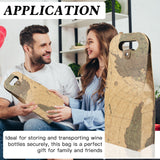 2-Bottle Leather Wine Tote Bag Protector Champagne Gift Bag with Handle For Gift