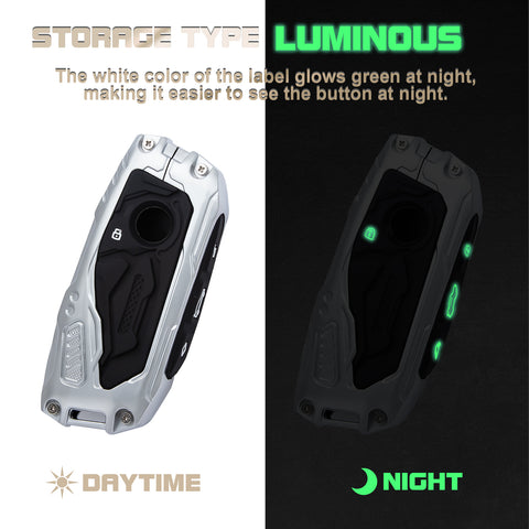 x xotic tech Mech Style Heavy Metal Key Fob Cover Compatible with BMW 2023 2024 2025 X1 X5 X6 X7 i7 Xi 3 5 7 Series 740i 760i XM IX IX3 I5 I7, Zinc Alloy Key Case Protector Shell Keychain