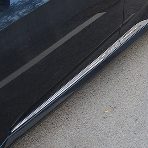 Chrome Side Door Skirt Stripe Panel Cover Trim Kit For Honda Civic 2016-2021