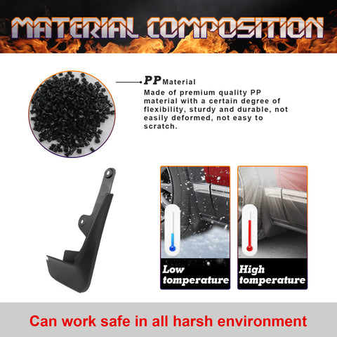 x xotic tech 4PCS Car Front & Rear Mud Flap Splash Guards Fender Flare Mudguard Dirt Slush Trap Protector w/Hardware Accessories Compatible with Mazda CX-30 CX30 2020 2021 2022 2023 2024 2025