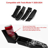 4PCS/Set Door Side Handle Slot Armrest Storage Box Organizer Holder Tray Front and Rear Accessories Compatible with Tesla Model 3 2016-2024