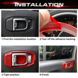 x xotic tech Door Handle Bowl Cover Decor Trim for Jeep Wrangler JL JLU 2018-up Gladiator JT 2020-up Interior Accessories(4Pcs)