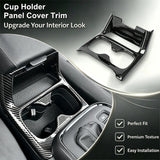 Wood/ Carbon Style Console Cup Holder Frame Trim Accessories For Honda CRV 23-up