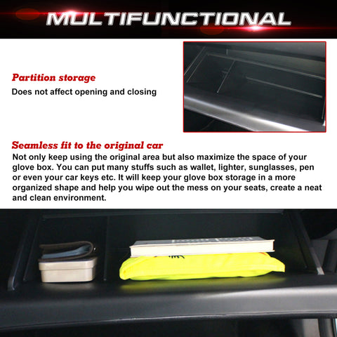 Front Glove Box Storage Organizer Insert Tray For Honda Accord 10th Gen 18-22