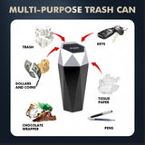 ABS Diamond Design Mini Rubbish Bins Waste Storage Trash Can Auto Accessories