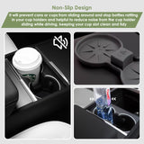 Center Console Cup Coasters Anti-Slip Cup Holder Accessories For Tesla Model 3/Y