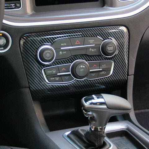 Carbon Look Air Conditioner Switch Panel Cover Trim for Dodge Charger 2015-25