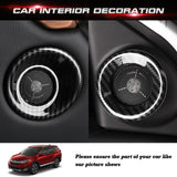 Carbon Fiber Texture Door Loudspeaker Sound Circle Trim For Honda CR-V 2017-22