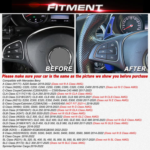 Paddle Shifter Extension For Mercedes Benz C E S GLA GLC Class