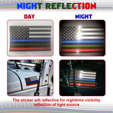 American Flag Decal Window Clings Vinyl Car Decals Static Self Adhesive 3" x 5"