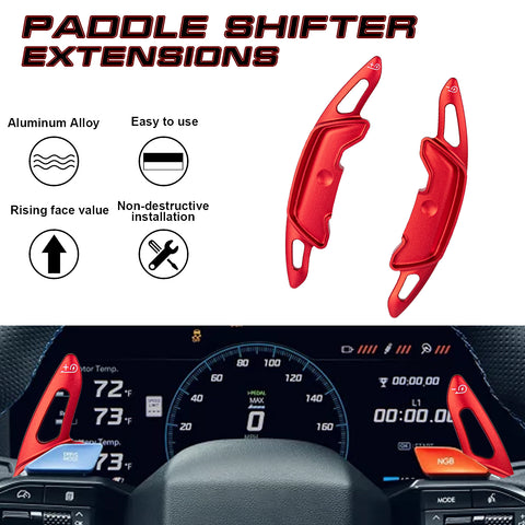 Red Aluminum Paddle Shifter Extension For Hyundai Ioniq 5 N Ioniq 6 N 2024-up
