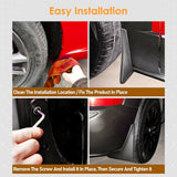 x xotic tech Mud Flaps Splash Guard Compatible with Hyundai Sonata 2024 2025 2026, No Drill Front & Rear Mudguards Fender Protector Set w/Hardware Pickup Truck Accessories(4PCS)