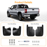 x xotic tech Mud Flaps Splash Guard Compatible with Toyota Tundra 2007-2021 Front & Rear Mudguards Fender Flare Dirt Slush Trap Protector Set Pickup Truck Accessories(4PCS)