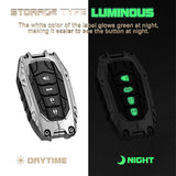 x xotic tech Mech Style Heavy Metal Key Fob Cover Compatible with Toyota Venza Sienna Tundra RAV4 Land Cruiser Corolla Highlander Camry, Zinc Alloy Key Case Protector Shell Keychain(E-Style)