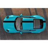 Xotic Tech Left Side Vinyl Stripe Car Body Decal Racing Rally Sporty Sticker for Porsche 911 Macan Cayenne Hood Roof Rear Trunk Black