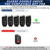 Glossy Blue TPU Keyless Remote FOB Case + Braided Keychain For Jeep Chrysler Dodge