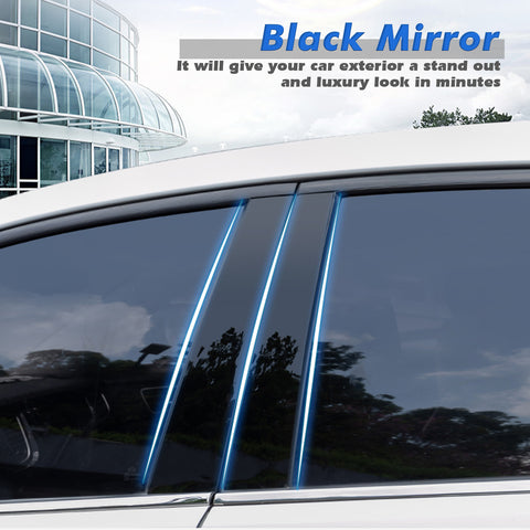 Black Window Pillar Posts Door Trim Piano Cover Kit For Dodge Charger 2011-2021