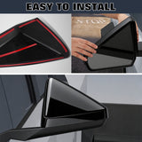 x xotic tech Door Side Rearview Mirror Cover Caps Protection Compatible with Tesla Cybertruck 2024 2025 Left & Right Exterior Accessories, (2PCS, Matte Carbon Fiber Pattern)