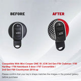 x xotic tech JCW Style Key Fob Cover Case Shell Replacement Compatible with MINI Cooper 3rd Gen F55 F56 F57 F54 Clubman, Gen2 F60 Countryman Smart Key, Brake Disk Shape