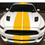 Double-Dual Sport Racing Vinyl Stripe Graphics Hood Roof Trunk Bumper Decal Sticker,Compatible with Ford Mustang 2015-2023