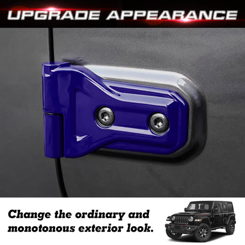 x xotic tech Door Hinge Cover Trim Decoration Exterior Accessories Compatible with Jeep Wrangler JL JLU 2018-up & Gladiator JT Truck 2020-up (8Pcs)