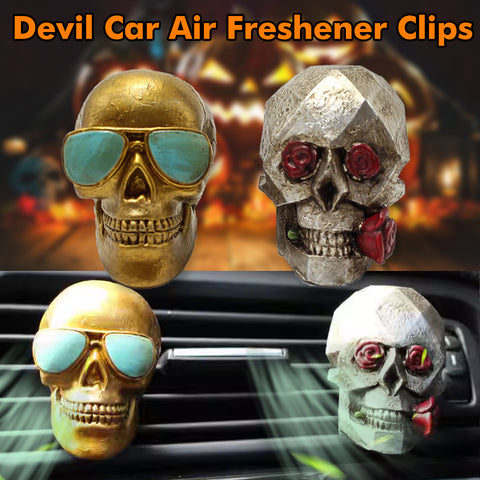 Skull Car Air Fresheners Vent Clips for Halloween Car Interior Decorations