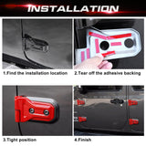 x xotic tech Door Hinge Cover Trim Decoration Exterior Accessories Compatible with Jeep Wrangler JL JLU 2018-up & Gladiator JT Truck 2020-up (8Pcs)