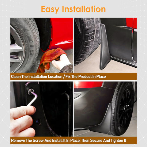 x xotic tech Mud Flaps Splash Guard Compatible with Mazda CX-5 CX5 2022 2023 2024 2025 2026, No Drill Front & Rear Mudguards Fender Protector Set w/Hardware Car Accessories(4PCS)