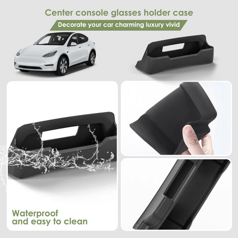Armrest Box Key Card Phone Holder Storage Container For Tesla Model Y 2020-24