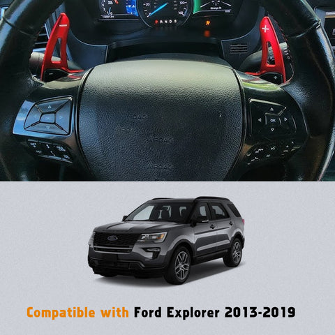 Aluminum Paddle Shifter Extension Decoration Cover For Ford Explorer 2013-2019