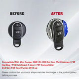 x xotic tech JCW Style Key Fob Cover Case Shell Replacement Compatible with MINI Cooper 3rd Gen F55 F56 F57 F54 Clubman, Gen2 F60 Countryman Smart Key, Brake Disk Shape