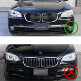 3pcs M-Colored Grille Insert Decor Trim For BMW 7 Series 2009-2012 w/13 Beams