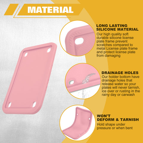 x xotic tech Motorcycle Silicone License Plate Frames, Motorbike License Plate Holder, Rust Proof, Rattle Proof, Weather Proof