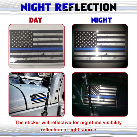 American Flag Decal Window Clings Vinyl Car Decals Static Self Adhesive 3" x 5"