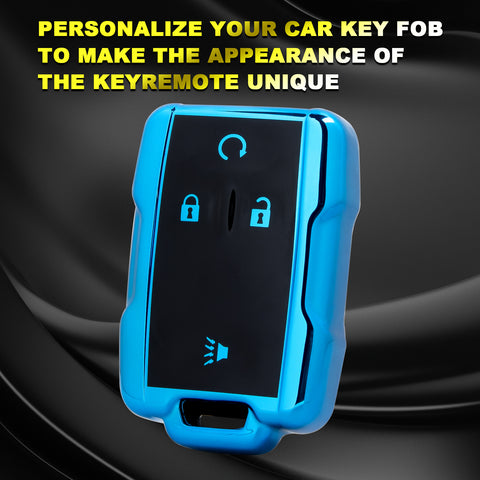 For Chevrolet Suburban GMC Yukon 4 Buttons Remote Key TPU Fob Cover Case Holder