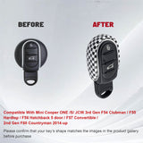 x xotic tech Slim Size Key Fob Cover Case Shell Replacement Compatible with MINI Cooper 3rd Gen F55 F56 F57 F54 Clubman, Gen2 F60 Countryman Smart Key, U Shape
