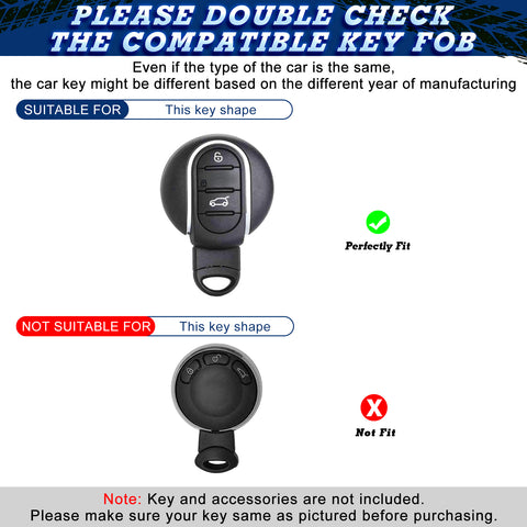 x xotic tech ABS Key Fob Cover Case Shell Holder Protector Compatible with MINI Cooper 3rd Gen F55 F56 F57 F54 Clubman, Gen2 F60 Countryman Smart Key