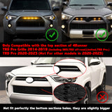 4Pcs Amber Lens Grille Mount LED Light Kit For Toyota 4Runner TRD Pro 2014-2021